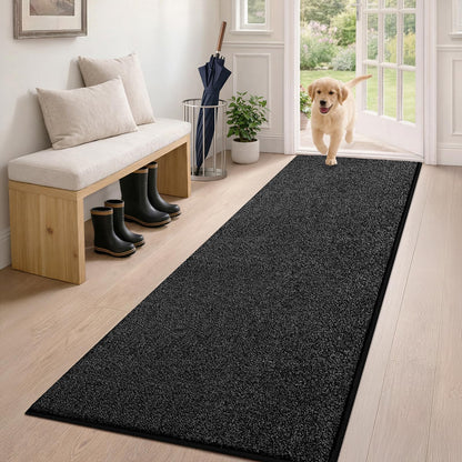 PURRUGS Dirt Trapping Indoor Door Mat, 34" x 59", Charcoal