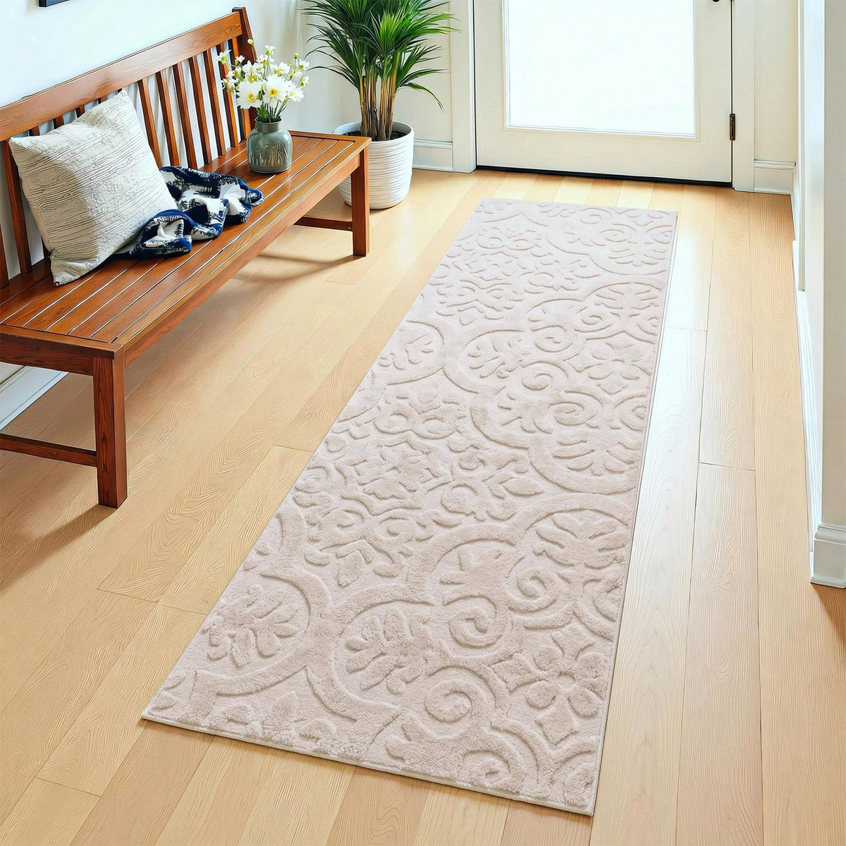 U'Artlines 6x9ft Washable Area Rug for Living Room,Neutral Beige Rugs