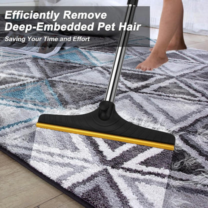 B-Land Carpet Rake for Pet Hair Removal, Reusable Carpet Scraper Broom