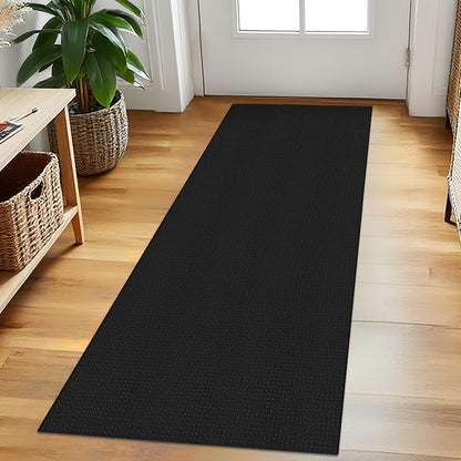 EARTHALL Woven Area Rug 3x5 Ft Washable Rugs for Entryway Braided Non Slip Rubber Backed Throw Rugs Door Mat Indoor Outdoor Entrance Cotton Carpet for Kitchen Foyer Front Door, Orange/Tan/Brown