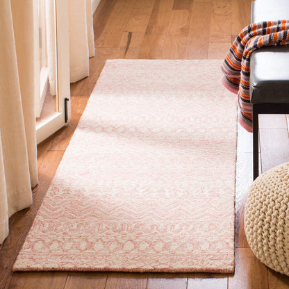 SAFAVIEH Micro-Loop Collection Accent Rug - 2'6" x 4', Blue & Ivory, Handmade Moroccan Boho Tribal Wool, Ideal for High Traffic Areas in Entryway, Living Room, Bedroom (MLP502M)
