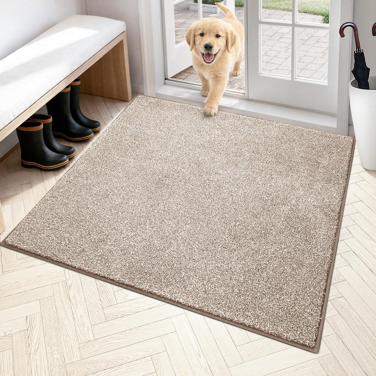 PURRUGS Dirt Trapping Indoor Door Mat, 31.5" x 47", Charcoal