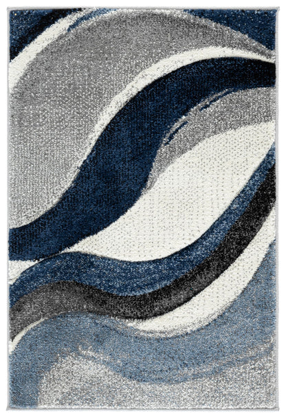 SAFAVIEH Hollywood Area Rug 10'6"x14', Modern Grey & Blue HLW766F