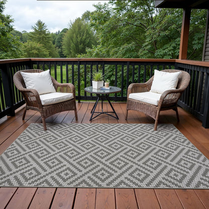 GENIMO Outdoor Rug, Waterproof Plastic Rugs for Patio, 5'x8' Cloud Grey
