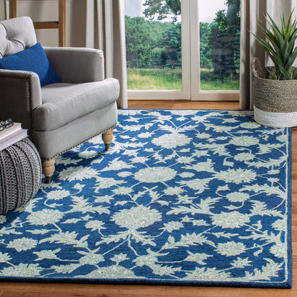 SAFAVIEH Micro-Loop Collection Accent Rug - 3' x 5', Grey & Ivory, Handmade Country Cottage Wool, Ideal for High Traffic Areas in Entryway, Living Room, Bedroom (MLP506F)