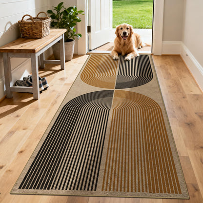 Washable 8x10 Modern Rainbow Easy Jute Indoor Outdoor Rug for Living Room