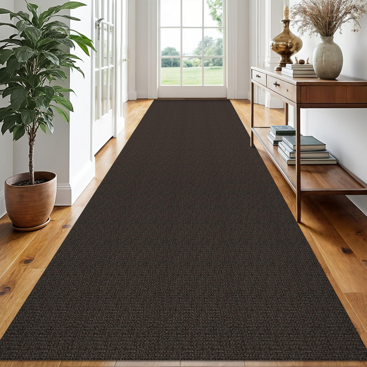 EARTHALL Washable Area Rug, Non Slip Entryway Rug, 4x6 Ft, Sand/Beige