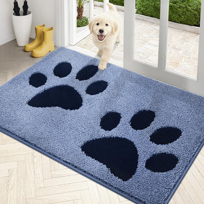 PURRUGS Dirt Trapping Door Mat Indoor Entrance, 32" x 47", Grey