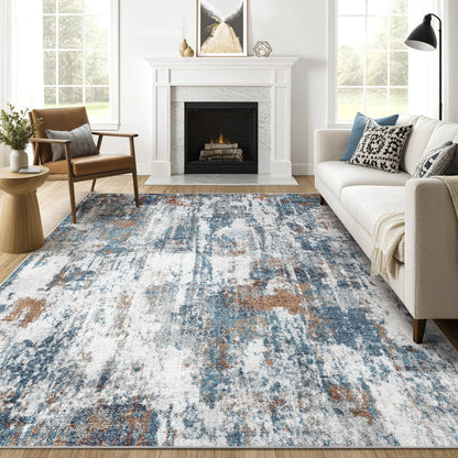 LOONGRUG 10x14 Area Rugs Washable Large Neutral Modern Living Room Rug