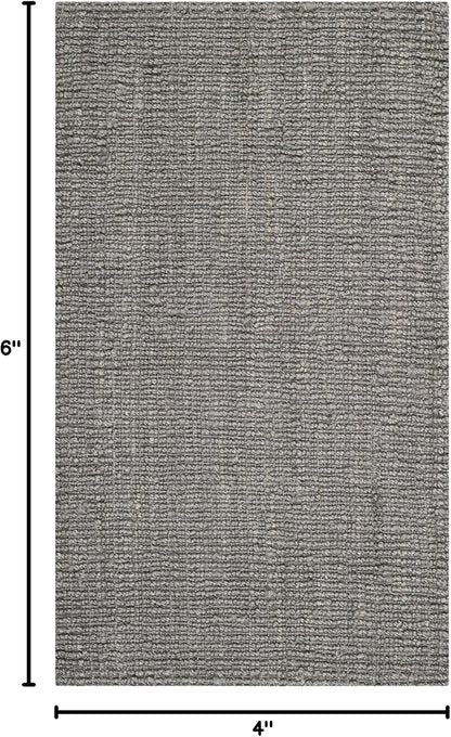 SAFAVIEH Natural Fiber Area Rug 4x6, Jute Knotted Light Grey NF447G