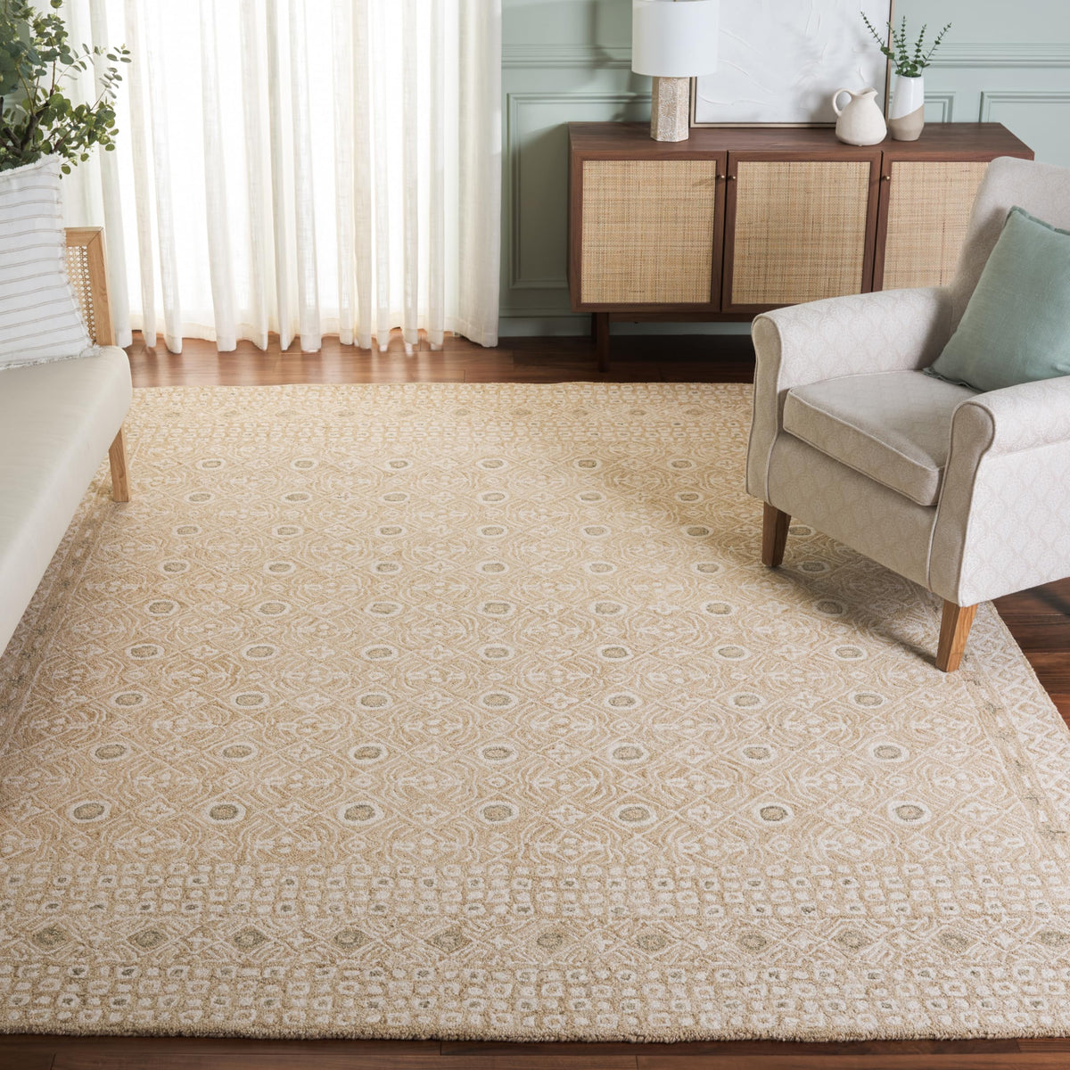 SAFAVIEH Micro-Loop Collection Accent Rug - 4' x 6', Charcoal & Ivory, Handmade Wool, Ideal for High Traffic Areas in Entryway, Living Room, Bedroom (MLP801H)
