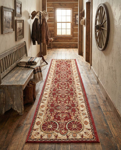 Rugs.com - Pioneer Rug – 5 Ft Square Ivory Easy-Clean Rug – Rustic Decor for Living Rooms, Bedrooms, and Entryways