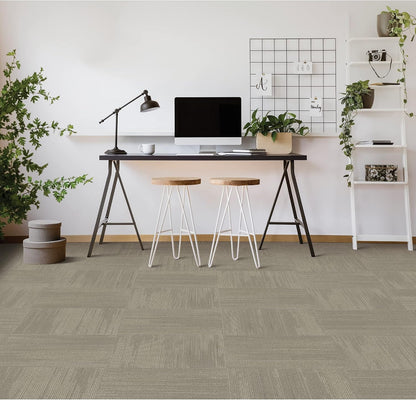 Mohawk 24x24 Dove Gray Carpet Tile Square - Glue Down/Floating 96 sqft