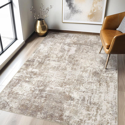 LOONGRUG 10x14 Area Rugs Washable Large Neutral Modern Living Room Rug