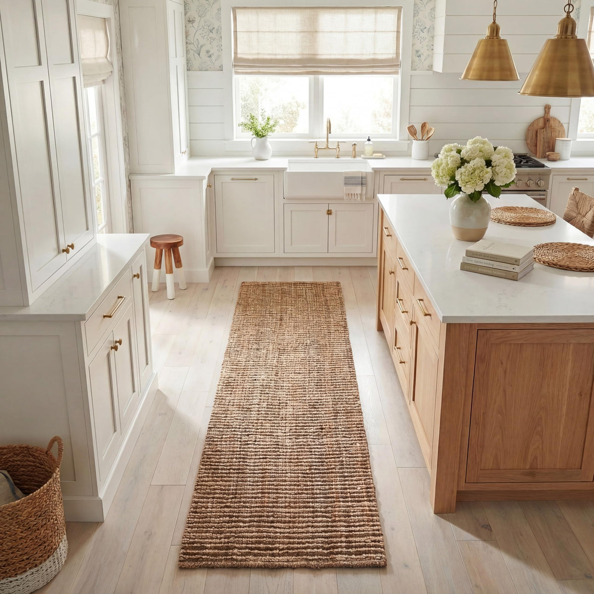 SAFAVIEH Natural Fiber Area Rug 8x10, Jute Knotted Large Natural NF447A