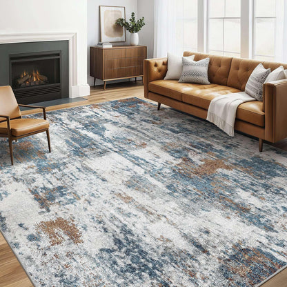 LOONGRUG 10x14 Area Rugs Washable Large Neutral Modern Living Room Rug