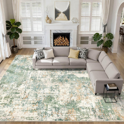 LOONGRUG 10x14 Area Rugs Washable Large Neutral Modern Living Room Rug