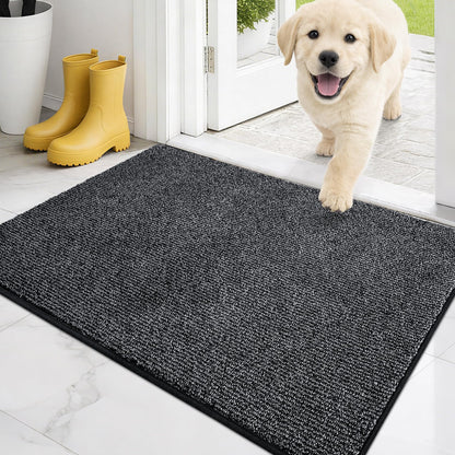 PURRUGS Dirt Trapping Indoor Door Mat, 20" x 31.5", Heathered Charcoal