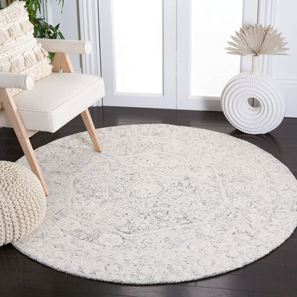 SAFAVIEH Micro-Loop Collection Area Rug - 9' x 12', Charcoal & Ivory, Handmade Wool, Ideal for High Traffic Areas in Living Room, Bedroom (MLP524H)