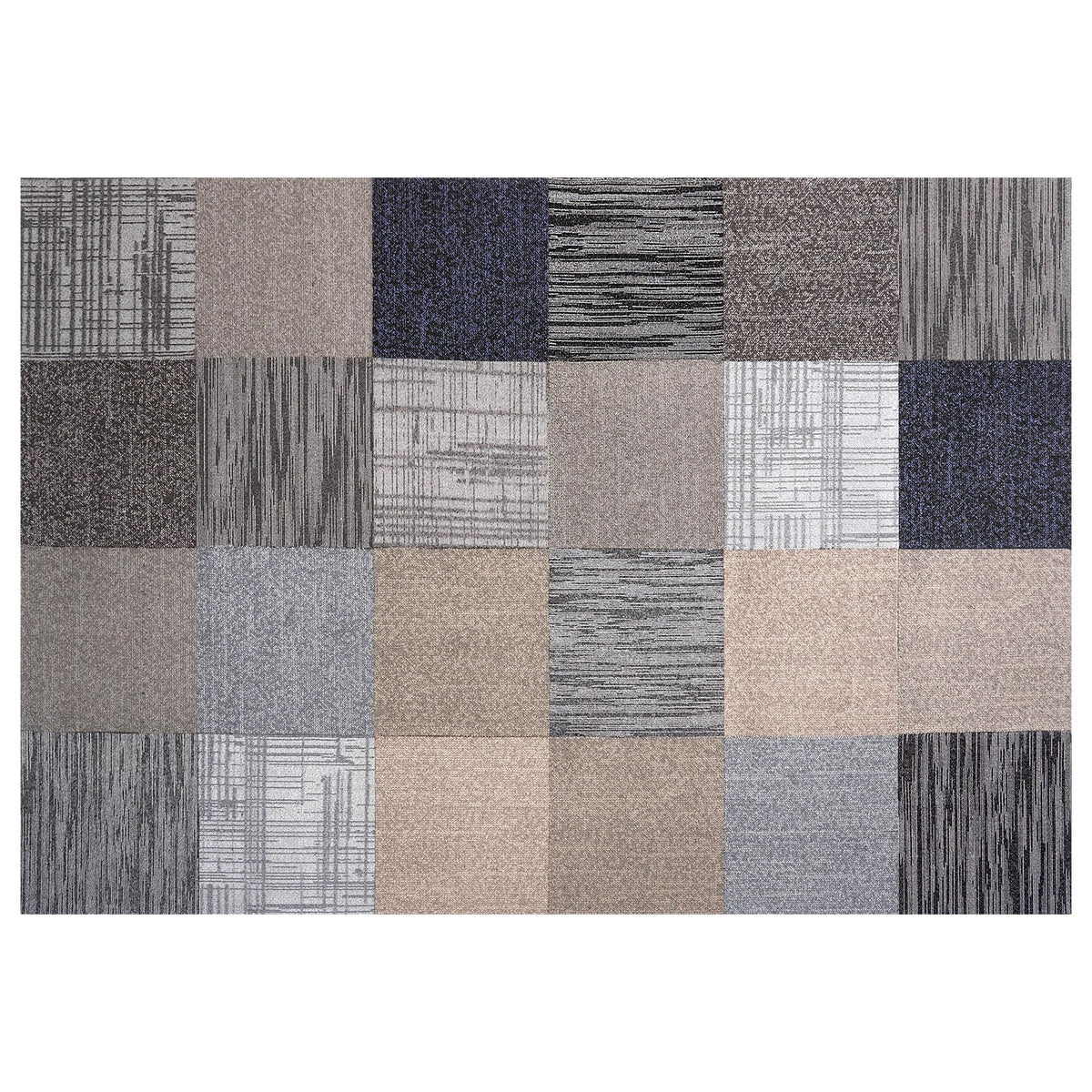 VEVOR Carpet Tiles 18x18 inch, 10 Pack Carpet Square Rug Detachable & Damage-Free, Self Adhesive Home Floor Soft Plush Padded for 22.5sq.ft Coverage, Easy DIY for Living Room & Bedroom, Gray
