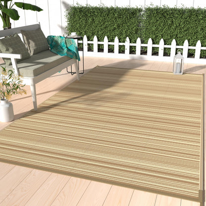 GENIMO Outdoor Rug, Waterproof Plastic Rugs for Patio, 5'x8' Cloud Grey