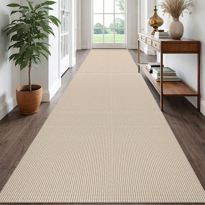 EARTHALL Woven Area Rug 3x5 Ft Washable Rugs for Entryway Braided Non Slip Rubber Backed Throw Rugs Door Mat Indoor Outdoor Entrance Cotton Carpet for Kitchen Foyer Front Door, Orange/Tan/Brown