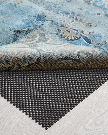 Veken 8x10 Ft Rug Pad Gripper for Hardwood Floors, Non Slip Dark Blue Rug Pads for Area Rugs, Thick Rug Grippers for Tile Floors, Under Carpet Anti Skid Mat, Keep Your Rugs Safe and in Place
