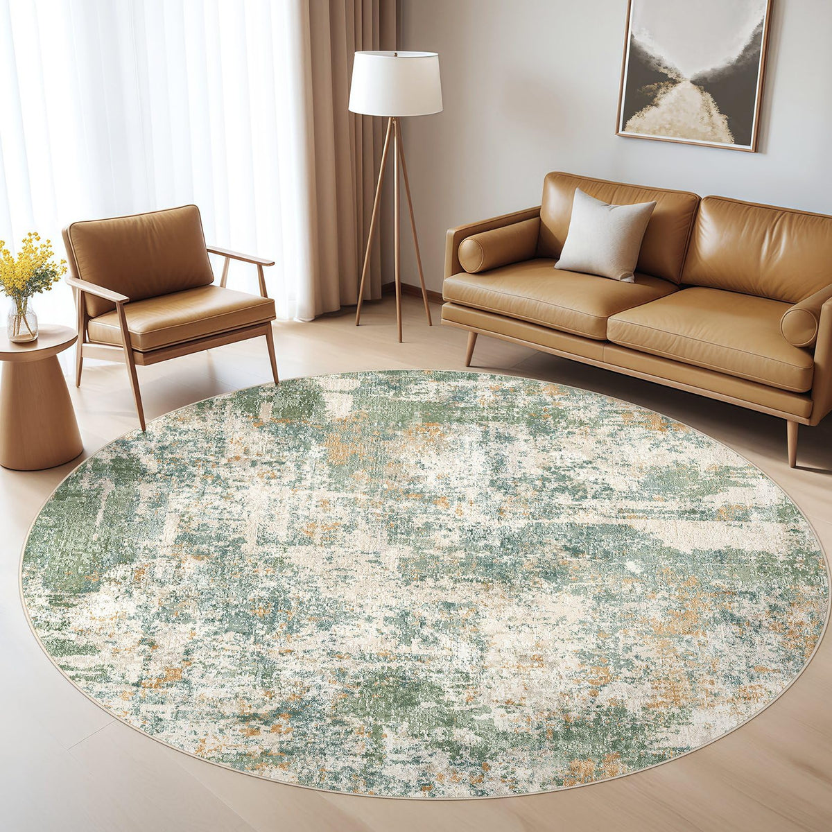 LOONGRUG 10x14 Area Rugs Washable Large Neutral Modern Living Room Rug