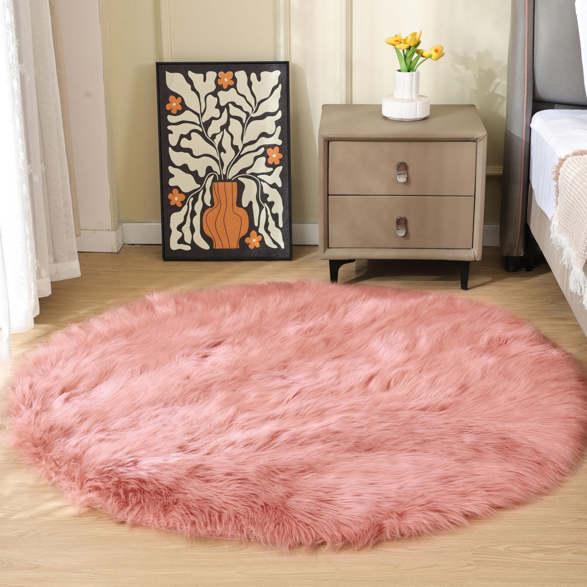 ORINOVA White Faux Sheepskin Shag Fur Runner Rugs for Living Room Bedroom Fluffy Washable Furry Area Rug 2x6 Nursery Rug Teen Room Décor