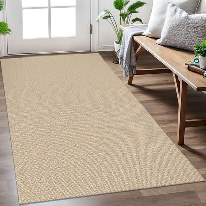 EARTHALL Washable Area Rug, Non Slip Entryway Rug, 4x6 Ft, Sand/Beige