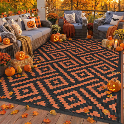 GENIMO Outdoor Rug, Waterproof Plastic Rugs for Patio, 5'x8' Cloud Grey