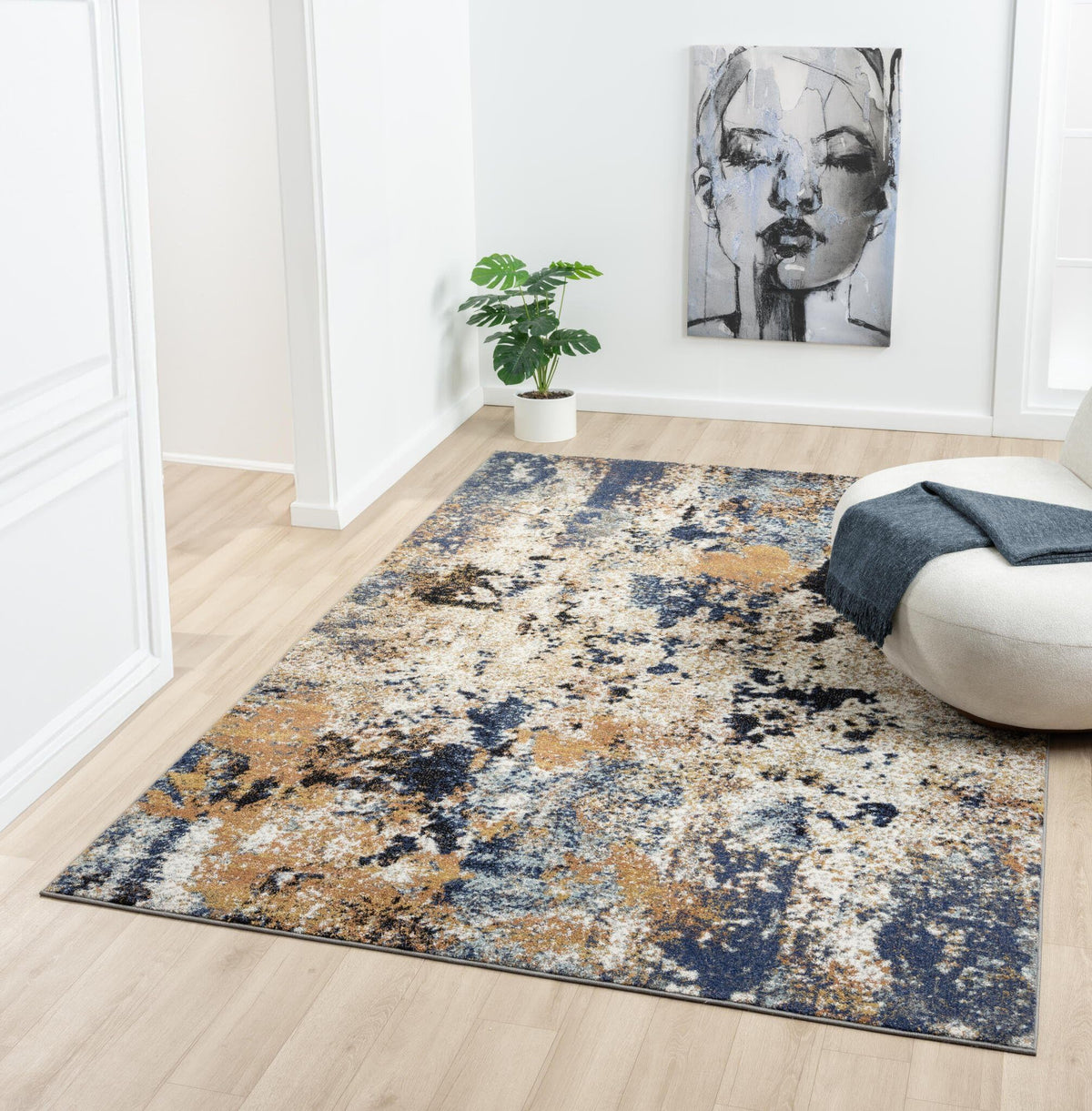 Keen Home Design Abstract Non-Shedding Area Rug, Soft Thick Pile, 10x14