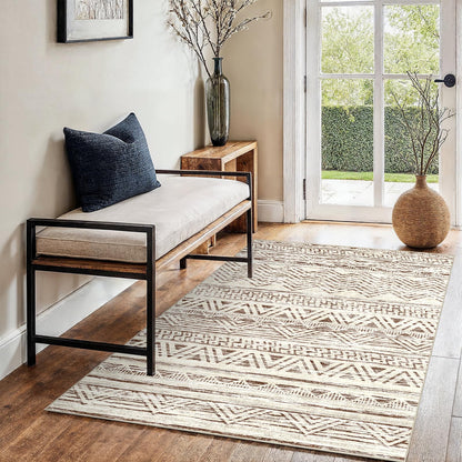 2'6"x8 Runner Rug Washable Moroccan: Non Slip Kitchen Long Floor Mat Gray