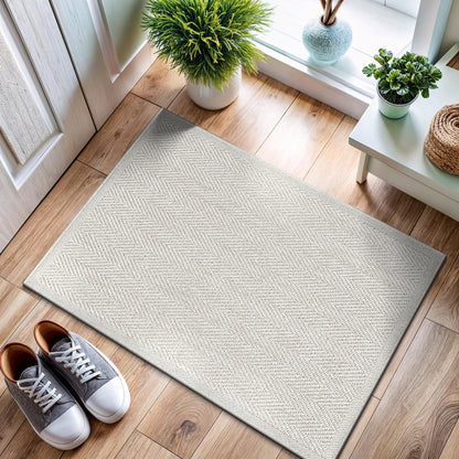 CAMILSON Easy Jute Rug 10x14, Indoor Outdoor Natural Color Fiber Area Rugs for Living Room Patio and Kitchen Rug, Sisal Boho Woven Design, Easy-Cleaning, Washable Outside Carpet Alfombras (10 x 14)