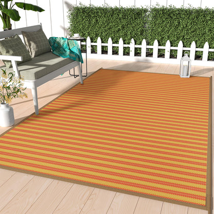 GENIMO Outdoor Rug, Waterproof Plastic Rugs for Patio, 5'x8' Cloud Grey