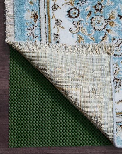 Veken 8x10 Ft Rug Pad Gripper for Hardwood Floors, Non Slip Dark Blue Rug Pads for Area Rugs, Thick Rug Grippers for Tile Floors, Under Carpet Anti Skid Mat, Keep Your Rugs Safe and in Place