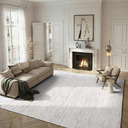 SAFAVIEH Berber Shag Rug 8x10, Large Ivory & Beige BER563A