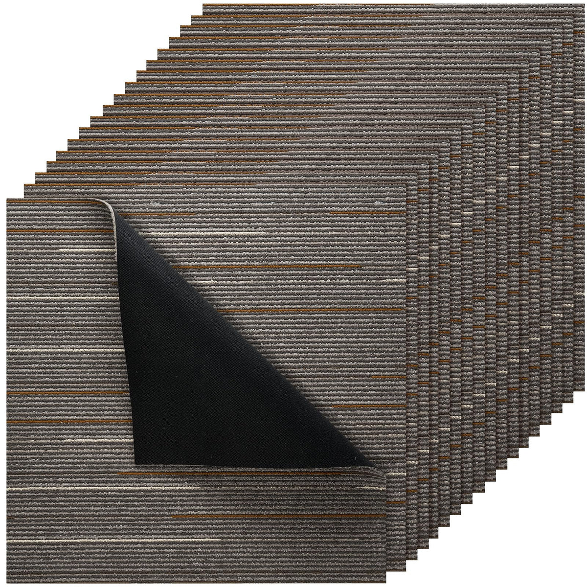 VEVOR Carpet Tiles 18x18 inch, 10 Pack Carpet Square Rug Detachable & Damage-Free, Self Adhesive Home Floor Soft Plush Padded for 22.5sq.ft Coverage, Easy DIY for Living Room & Bedroom, Gray