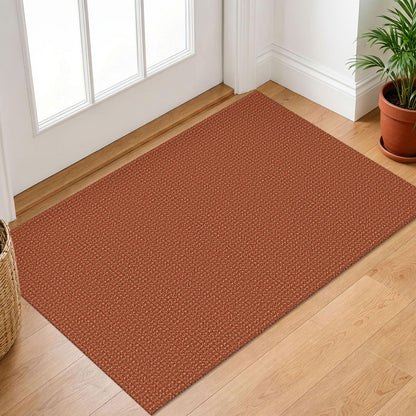 IOHOUZE Washable Area Rug 3x5 Non Slip Rubber Backed Woven Rugs for Entryway Rugs Indoor Outdoor Doormat Throw Rug Floor Carpet for Entrance Kitchen Front Door, Olive Green/Earthy Green