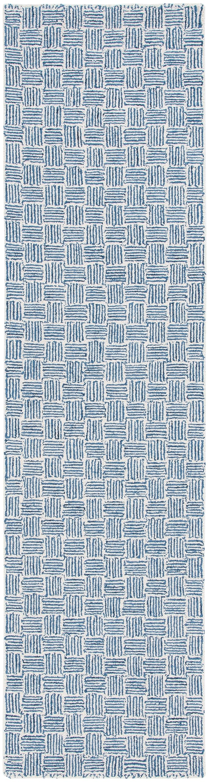 SAFAVIEH Micro-Loop Collection Area Rug - 5' Square, Light Grey & Ivory, Handmade Wool, Ideal for High Traffic Areas in Living Room, Bedroom (MLP537F)