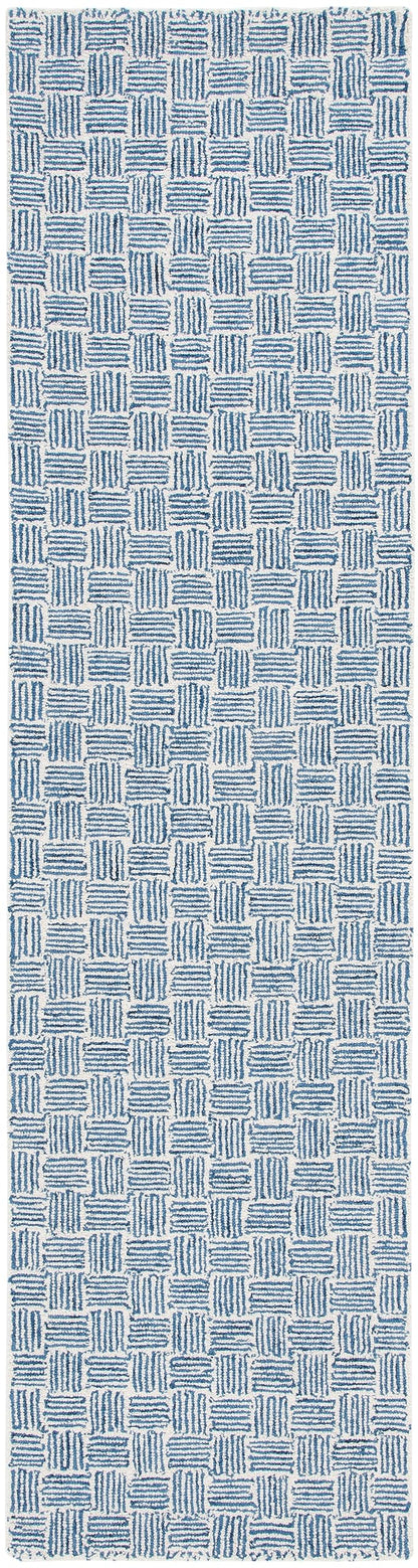 SAFAVIEH Micro-Loop Collection Area Rug - 5' Square, Light Grey & Ivory, Handmade Wool, Ideal for High Traffic Areas in Living Room, Bedroom (MLP537F)