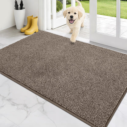 PURRUGS Dirt Trapping Indoor Door Mat, 20" x 31.5", Heathered Charcoal