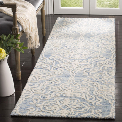 SAFAVIEH Blossom Collection Area Rug - 9' x 12', Beige & Ivory, Handmade Wool, Ideal for High Traffic Areas in Living Room, Bedroom (BLM112B)