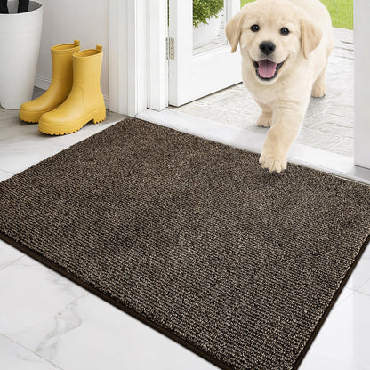 PURRUGS Dirt Trapping Indoor Door Mat, 20" x 31.5", Heathered Charcoal