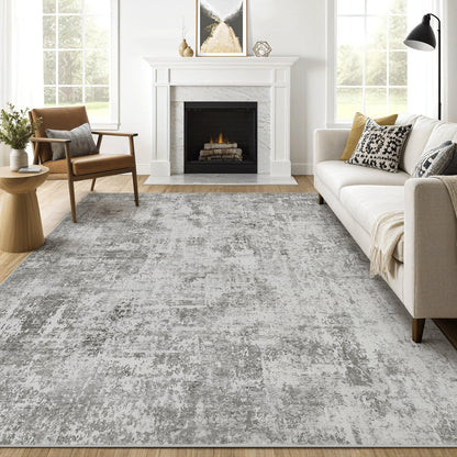 LOONGRUG 10x14 Area Rugs Washable Large Neutral Modern Living Room Rug