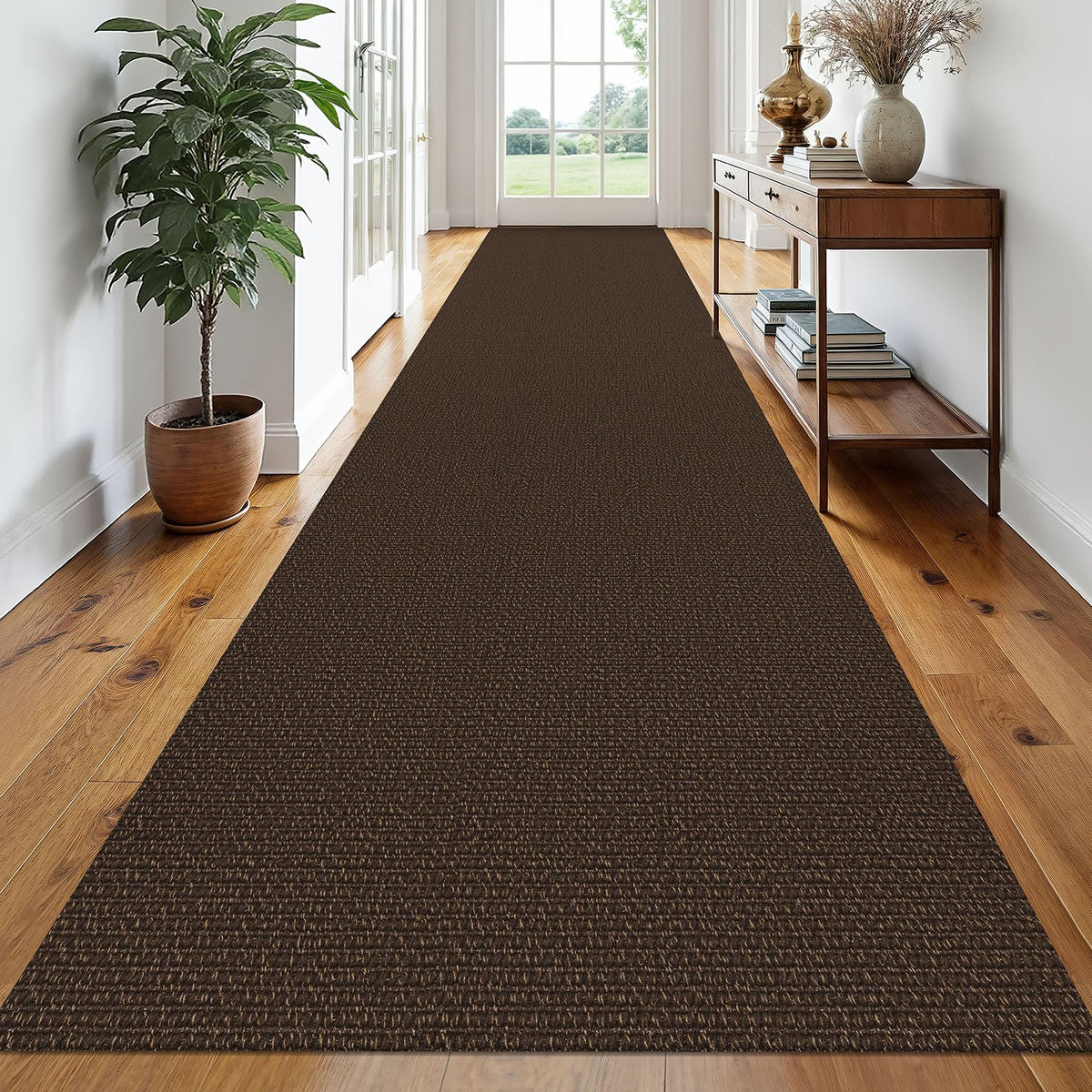 EARTHALL Washable Area Rug, Non Slip Entryway Rug, 4x6 Ft, Sand/Beige