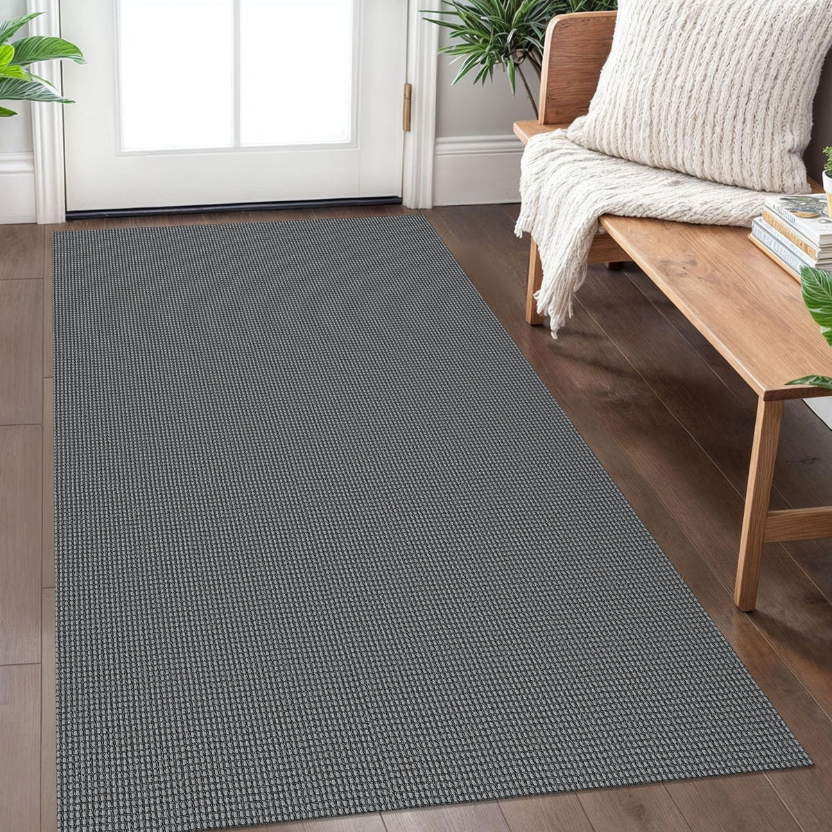 IOHOUZE Small Area Rug 2x3 Washable Woven Rugs for Entryway Non Slip Rubber Backed Front Door Rugs Indoor Doormat Throw Rug Floor Carpet for Entrance Kitchen, Cream/Beige