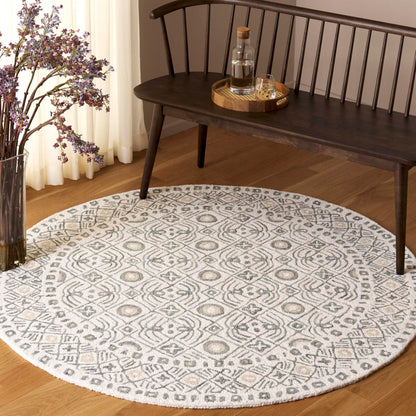 SAFAVIEH Micro-Loop Collection Accent Rug - 4' x 6', Charcoal & Ivory, Handmade Wool, Ideal for High Traffic Areas in Entryway, Living Room, Bedroom (MLP801H)
