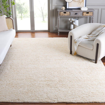 SAFAVIEH Berber Shag Rug 8x10, Large Ivory & Beige BER563A
