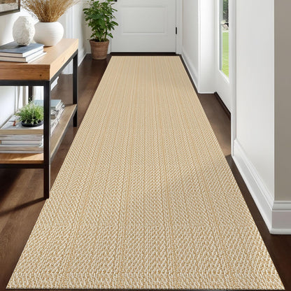IOHOUZE Small Area Rug 2x3 Washable Woven Rugs for Entryway Non Slip Rubber Backed Front Door Rugs Indoor Doormat Throw Rug Floor Carpet for Entrance Kitchen, Cream/Beige